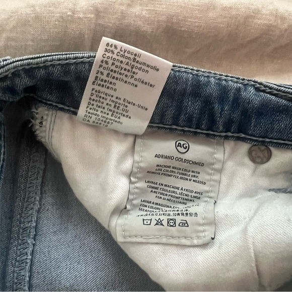 Ag Adriano Goldschmied Cropped Jeans The Stilt Roll-Up Cigarette Distressed 28 - Picture 6 of 11
